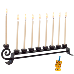 Swirl Hanukkah Menorah
