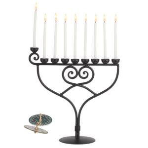 Heart Hanukkah Menorah