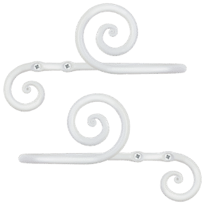 Curtain Holdbacks Large Swirls - White