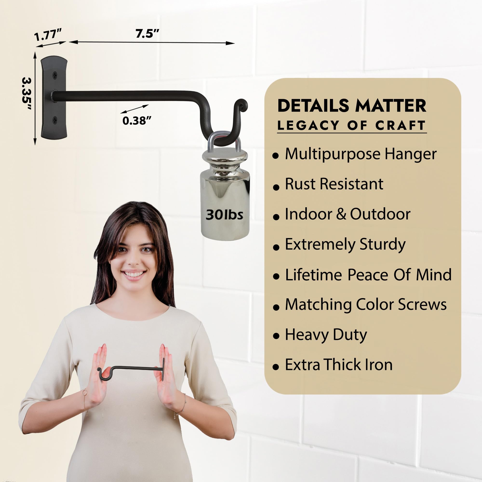 Plant Hanger Shepherds Hook - Image 2