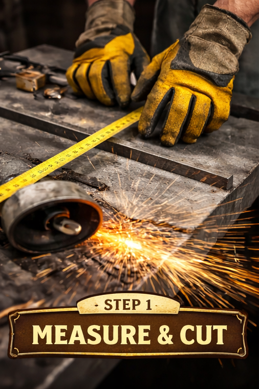 Measure and cut raw iron