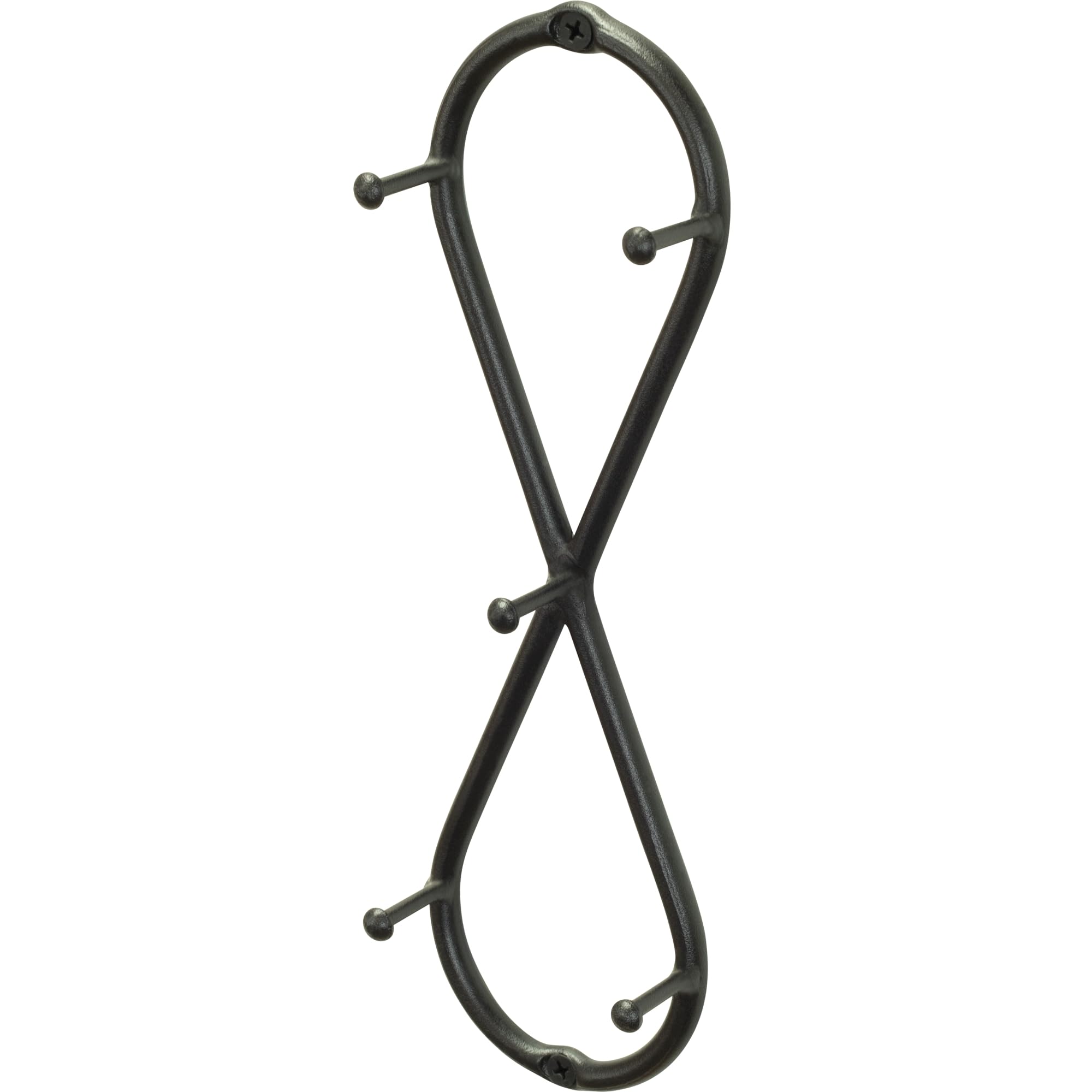 Black Infinity Wall Mounted Key Holder with 5 Hooks - Image 7