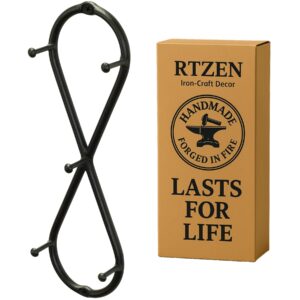 Black Infinity Wall Mounted Key Holder with 5 Hooks