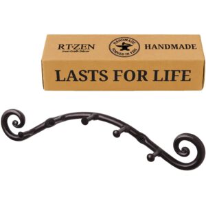 Black Swirly Wall Mounted Key Holder with 5 Hooks