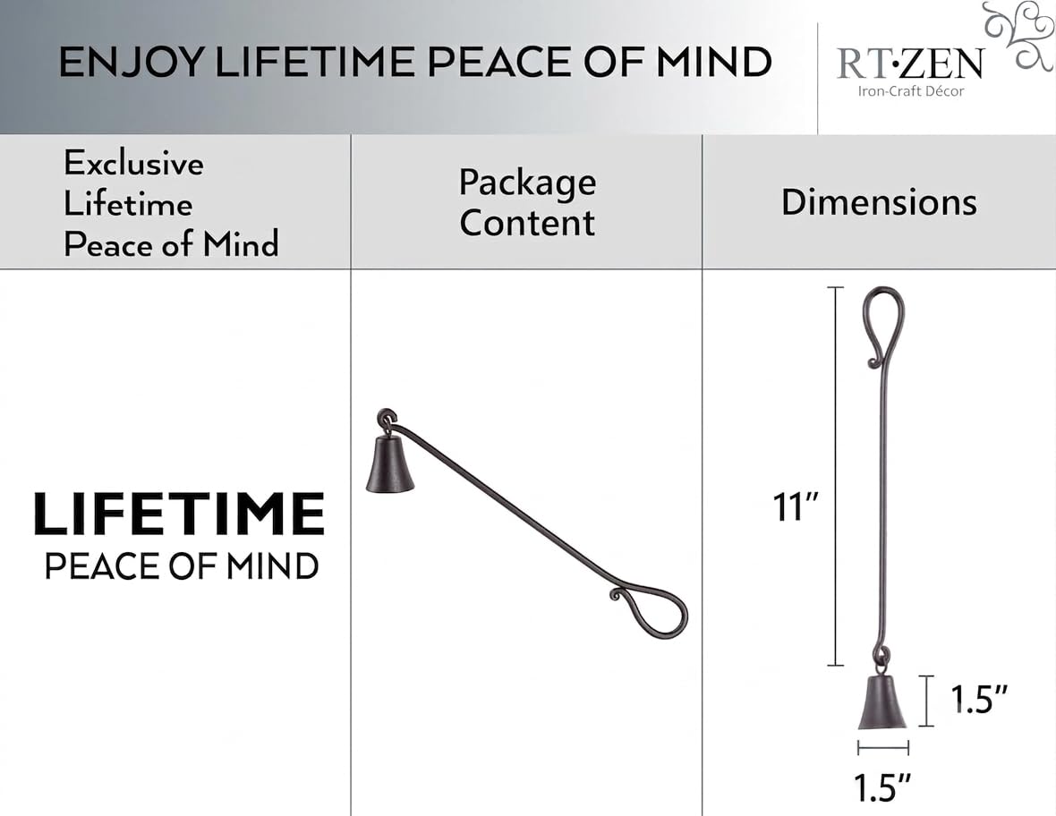 Black Wrought Iron Candle Snuffer - Image 4