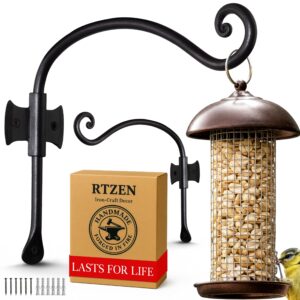 Black Curved Hooks 10" Wrought Iron Wall Mounted Plant Hanger 2 Pack