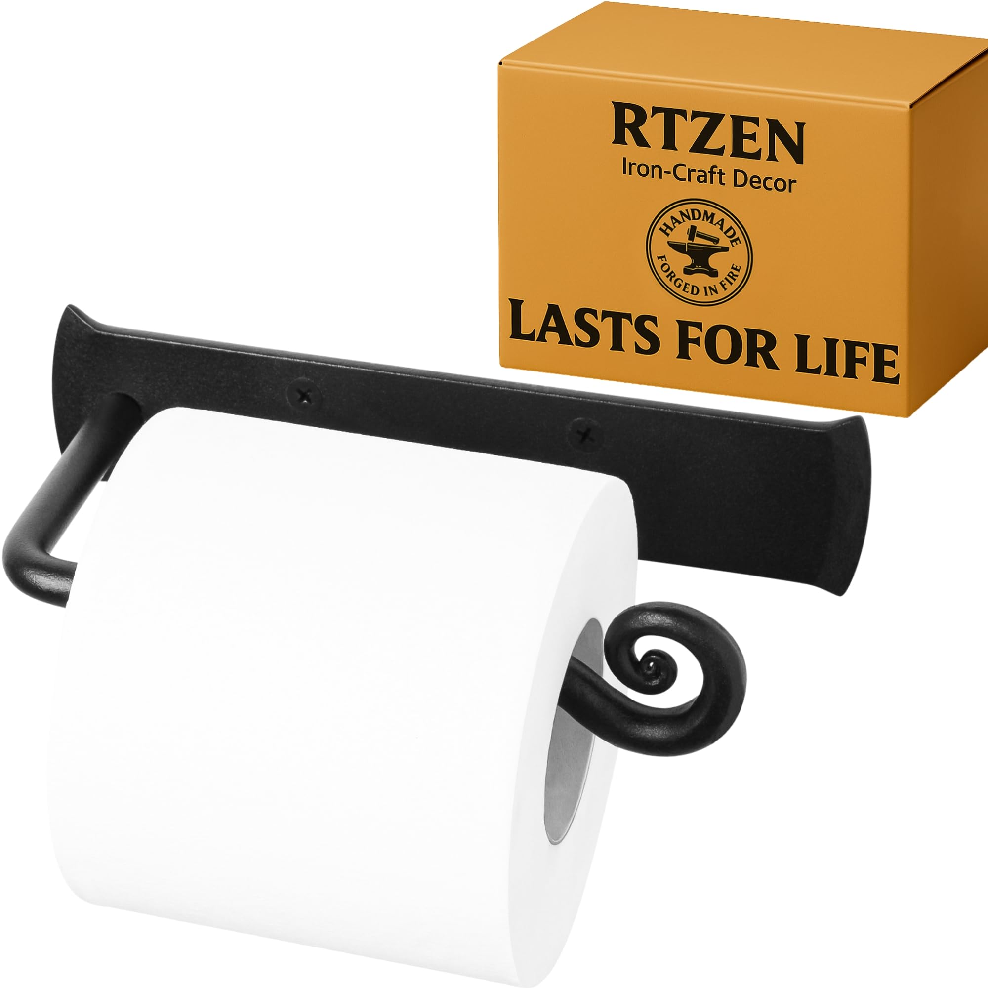 Black Stylish Wall Mounted Toilet Paper Holder