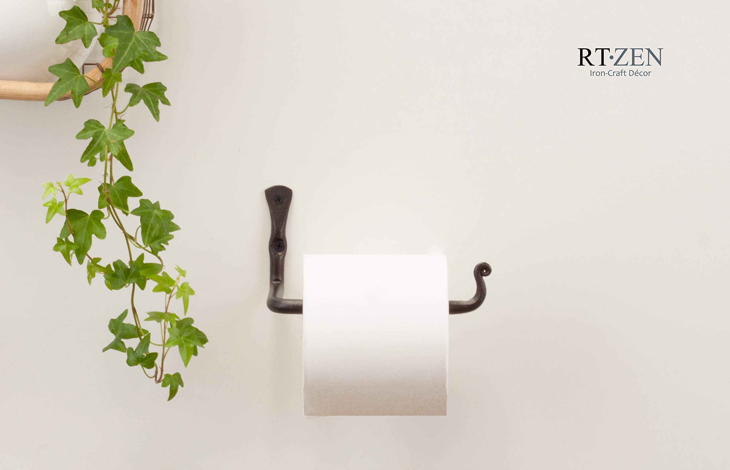 Black Classic Wall Mounted Toilet Paper Holder - Image 7