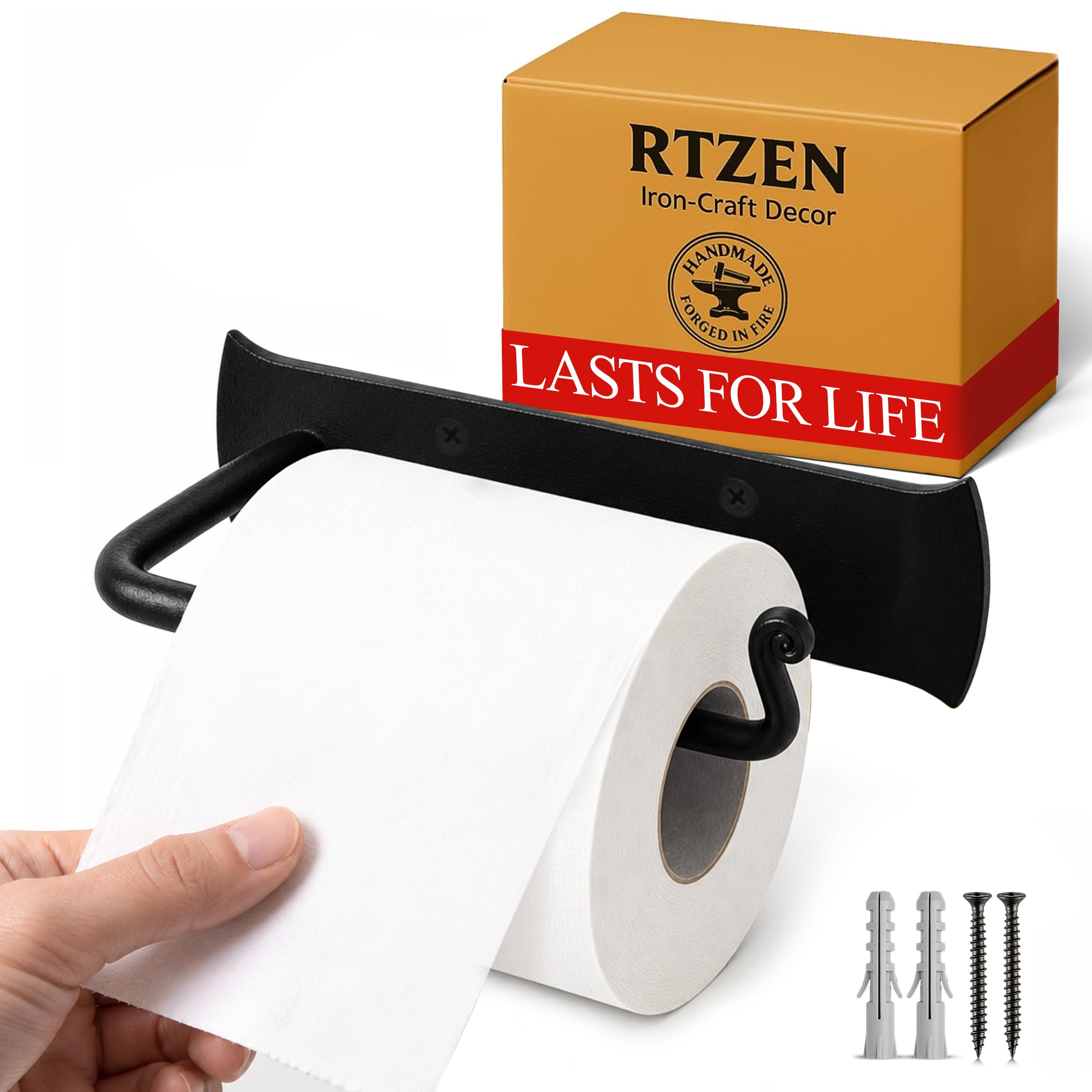 Black High End Wall Mounted Toilet Paper Holder
