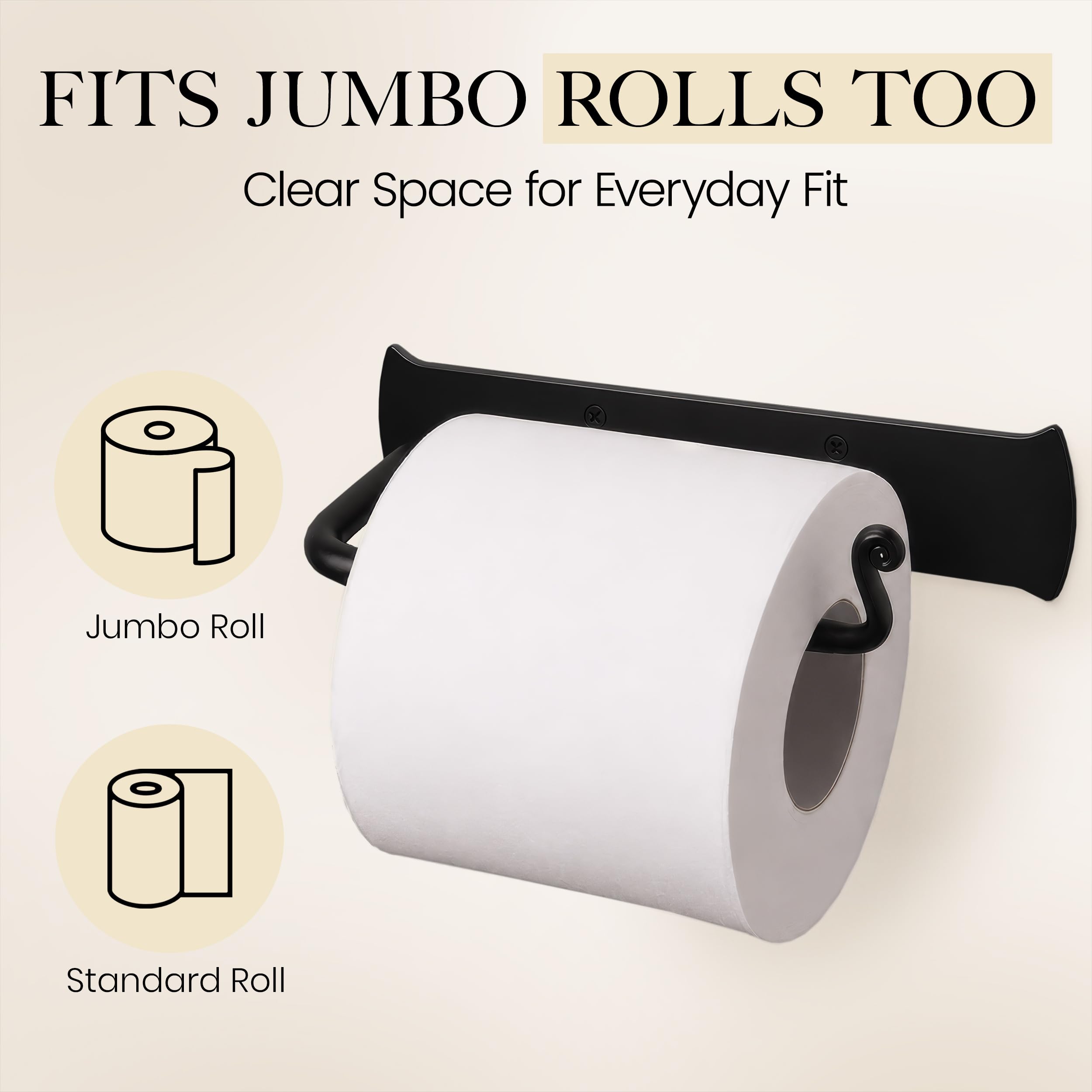 Black High End Wall Mounted Toilet Paper Holder - Image 3