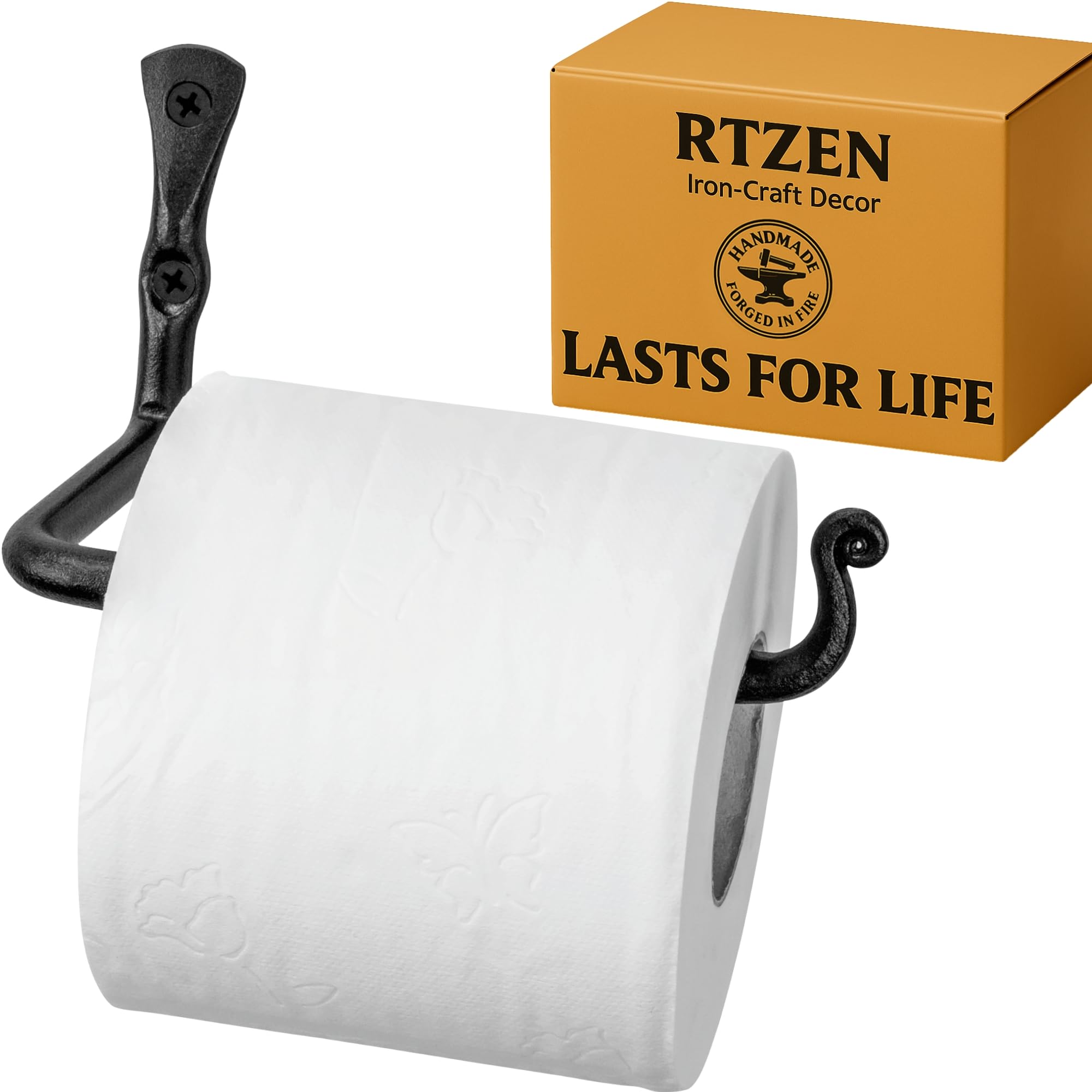 Black Classic Wall Mounted Toilet Paper Holder