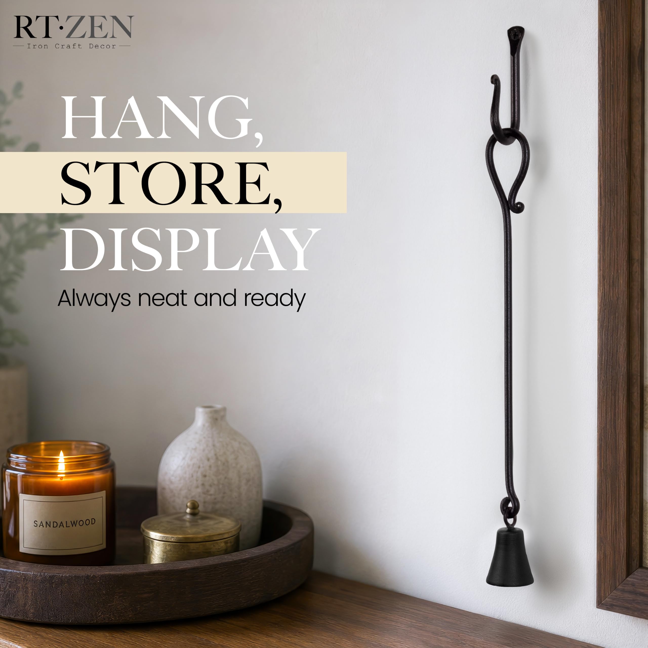 Black Wrought Iron Candle Snuffer - Image 8
