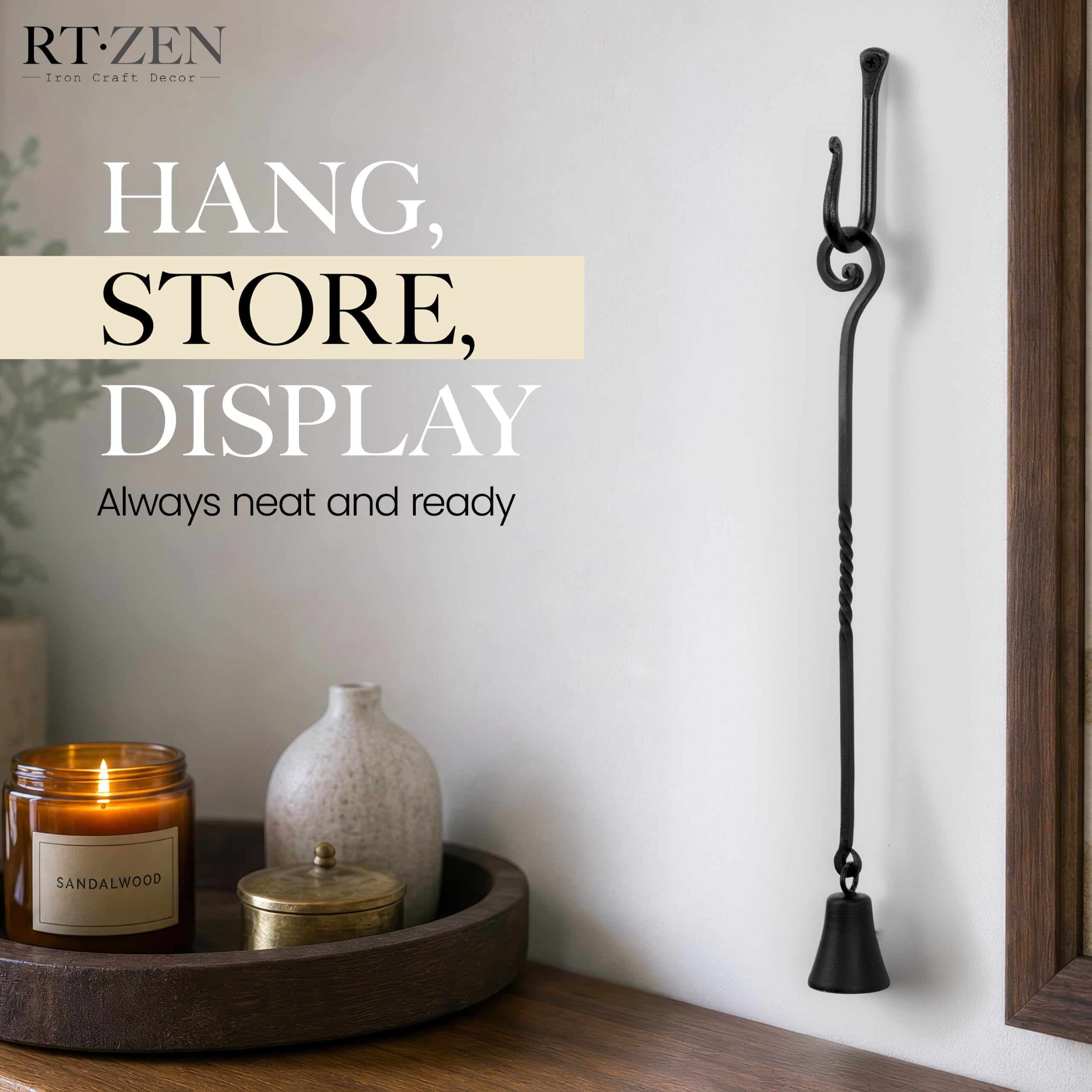 Black Wrought Iron Candle Snuffer - Image 8