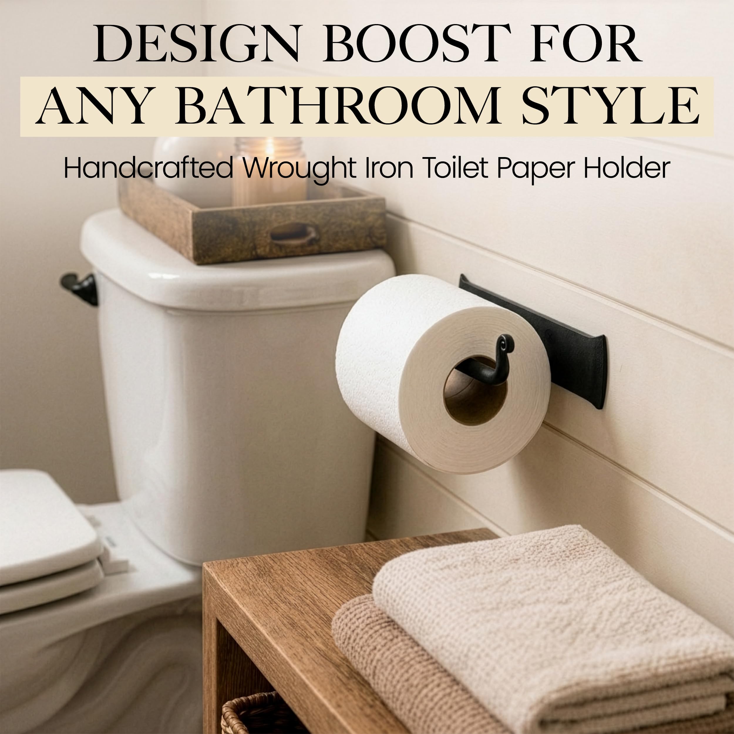Black High End Wall Mounted Toilet Paper Holder - Image 7