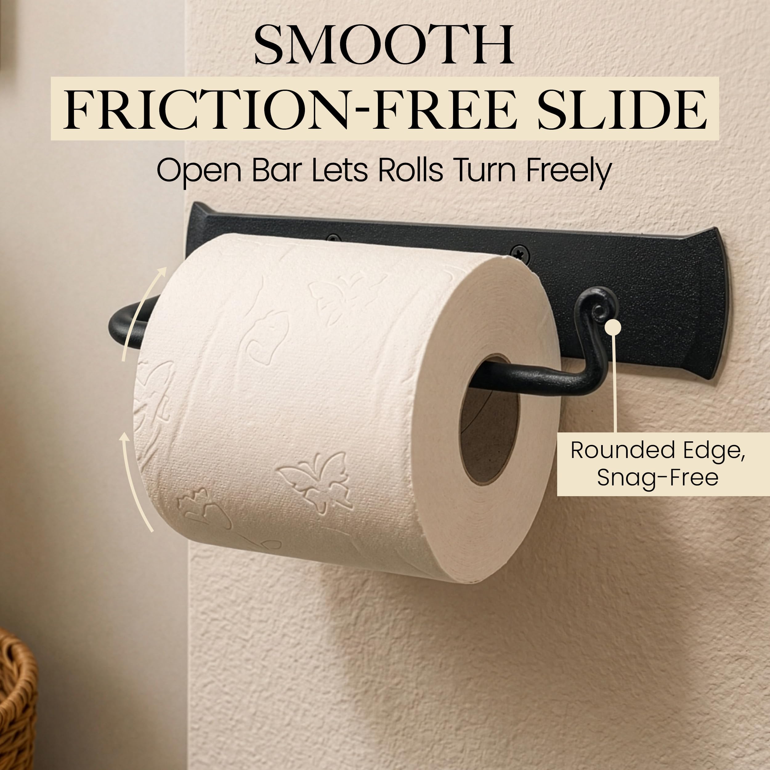 Black High End Wall Mounted Toilet Paper Holder - Image 4